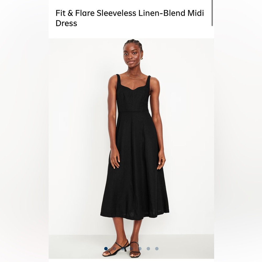 Old Navy Linen-Blend Midi Dress